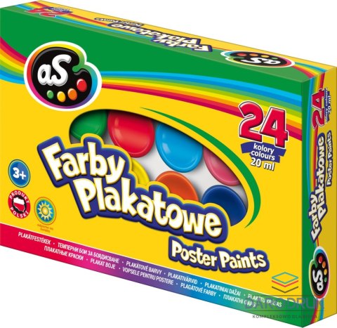 As Farby plakatowe kolor: mix 20ml 24 kolor. As (301219005)