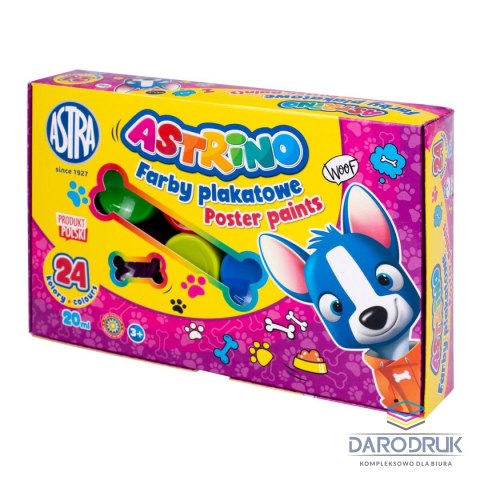 Astra Farby plakatowe kolor: mix 20ml 24 kolor. Astra (303221005)