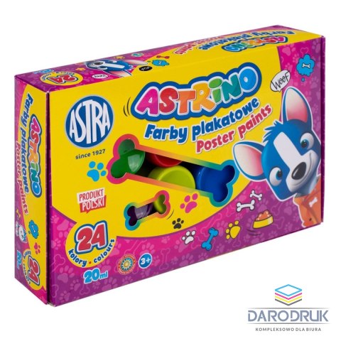 Astra Farby plakatowe kolor: mix 20ml 24 kolor. Astra (303221005)