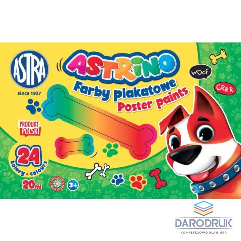 Astra Farby plakatowe kolor: mix 20ml 24 kolor. Astra (303221005)
