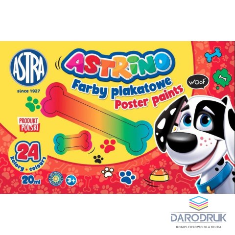 Astra Farby plakatowe kolor: mix 20ml 24 kolor. Astra (303221005)