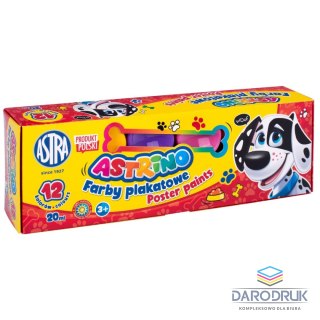 Astrino Farby plakatowe kolor: mix 20ml 12 kolor. Astrino (301221004)
