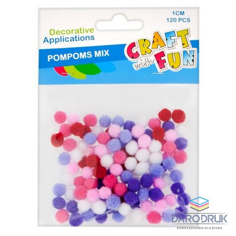 Craft with Fun Pompony mix 12 szt Craft with Fun (439300)