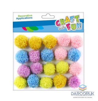 Craft with Fun Pompony mix 20 szt Craft with Fun (463469)
