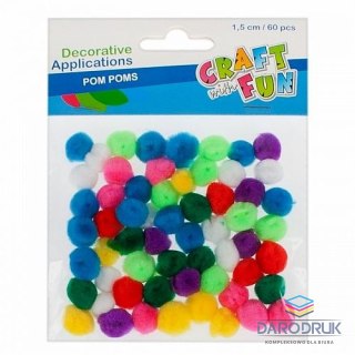 Craft with Fun Pompony mix 60 szt Craft with Fun (411442)