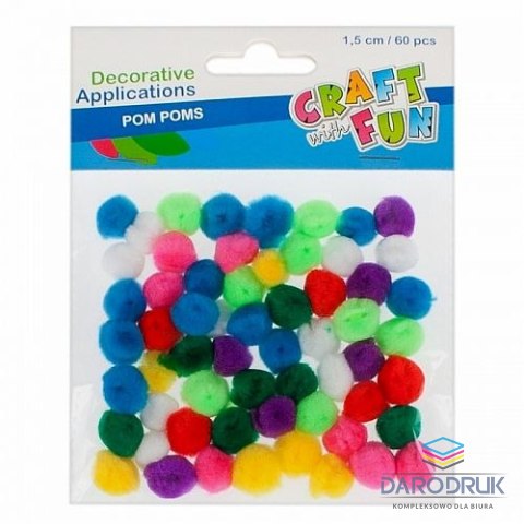 Craft with Fun Pompony mix 60 szt Craft with Fun (411442)