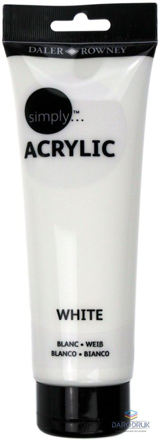 Daler Rowney Farba akrylowa Simply kolor: biały 250ml Daler Rowney (126250011)