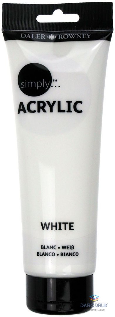 Daler Rowney Farba akrylowa Simply kolor: biały 250ml Daler Rowney (126250011)