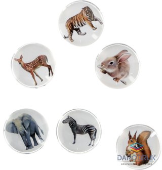 Fun&Joy Magnes ZWIERZĘTA okrągły mix śr. 30mm Fun&Joy 6 sztuk