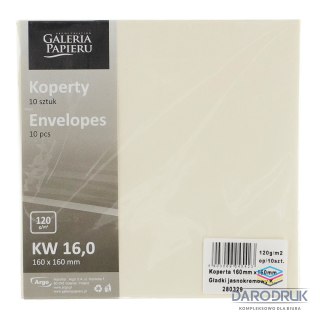Galeria Papieru Koperta gładki kremowa [mm:] 160x160 Galeria Papieru (280329) 10 sztuk