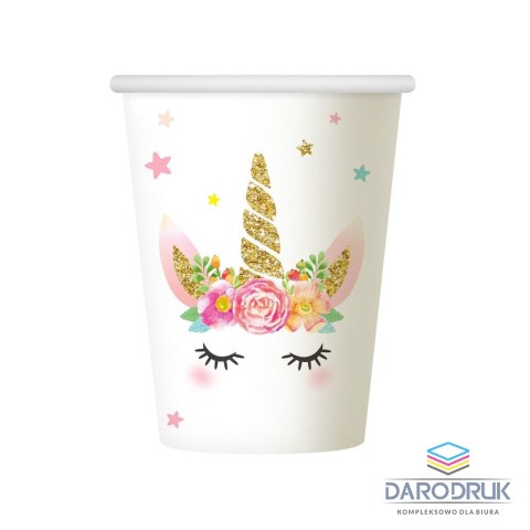 Godan Kubek jednorazowy Jednorożec 266ml/6 szt. papier 266ml Godan (PF-KPJE)