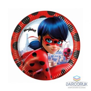 Godan Talerz jednorazowy Miracoulous 20 cm, 8 szt. papier śr. 19mm 8 szt Godan (91344)