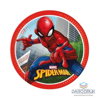 Godan Talerz jednorazowy Spiderman papier śr. 230mm 8 szt Godan (93863)