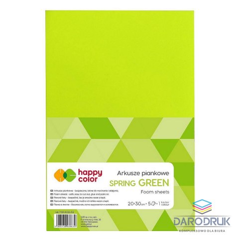 Happy Color Arkusz piankowy kolor: zielony 5 ark. [mm:] 210x297 Happy Color (HA 7130 2030-53)