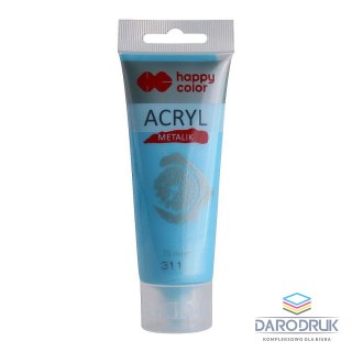 Happy Color Farba akrylowa Niebieski Tiffany metalik kolor: niebieski metaliczny 75ml Happy Color (HA 7370 0075-311)
