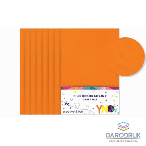 Interdruk Filc filc kolor: pomarańczowy 8 ark. [mm:] 200x297 Interdruk (IFILCPOM)