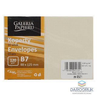 Koperta B7 holland kremowy kremowa (280521) 10 sztuk