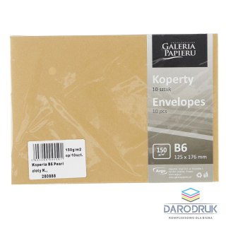 Koperta B6 pearl złoty k 150 złota [mm:] 125x176 (280888) 10 sztuk