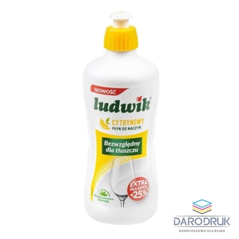 Ludwik Płyn do naczyń cytrynowy 450ml Ludwik