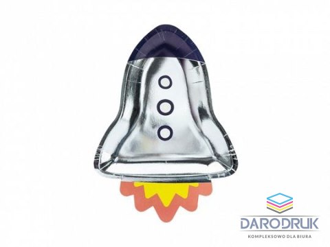 Partydeco Talerz jednorazowy Kosmos - Rakieta, 21,5x29,5 cm (1 op. / 6 szt.) papier 6 szt Partydeco (TPP48)