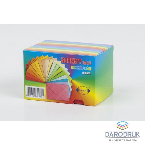 Pol-mak Koperta kolorowe mix Pol-mak (KMINI_OGKO) 100 sztuk