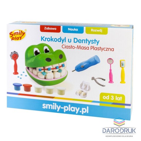 Smily Play Ciastolina 5 kol. Ciasto-masa krokodyl 250g Smily Play (SP83346)