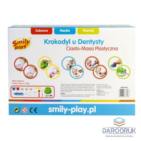 Smily Play Ciastolina 5 kol. Ciasto-masa krokodyl 250g Smily Play (SP83346)