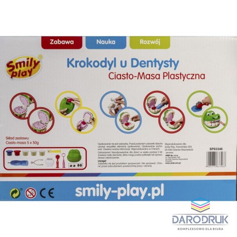 Smily Play Ciastolina 5 kol. Ciasto-masa krokodyl 250g Smily Play (SP83346)