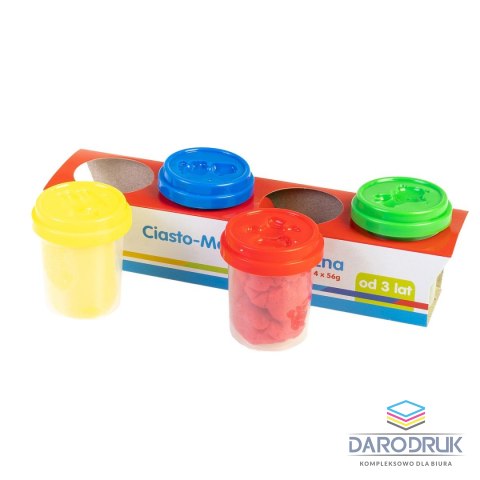 Smily Play Plastelina 4 kol. 4 tuby ciasto-masa mix 56g Smily Play (SP83347)