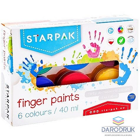 Starpak Farba do malowania palcami doggy 40ml 6 kolor. Starpak (448008)