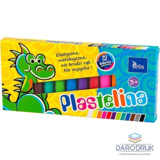 Tetis Plastelina 12 kol. mix 15g Tetis (KP001-D)