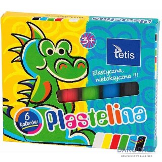 Tetis Plastelina 6 kol. mix 15g Tetis (KP001-A)