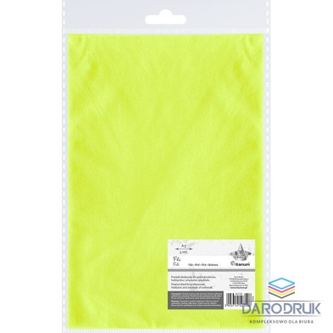 Titanum Filc Craft-Fun Series A3 kolor: limonkowy 5 ark. Titanum (F-20602)