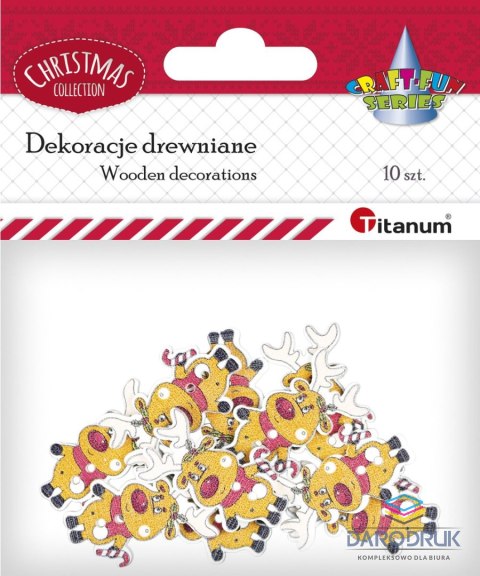 Titanum Guziki Craft-Fun Series renifery mix 10 szt Titanum (MTCR-WDC945)
