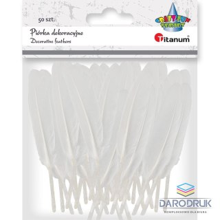 Titanum Piórka Craft-Fun Series białe 50 szt Titanum (lotki)