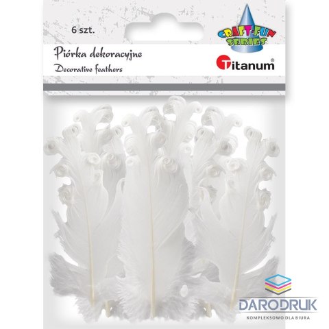 Titanum Piórka Craft-Fun Series biały 6 szt Titanum