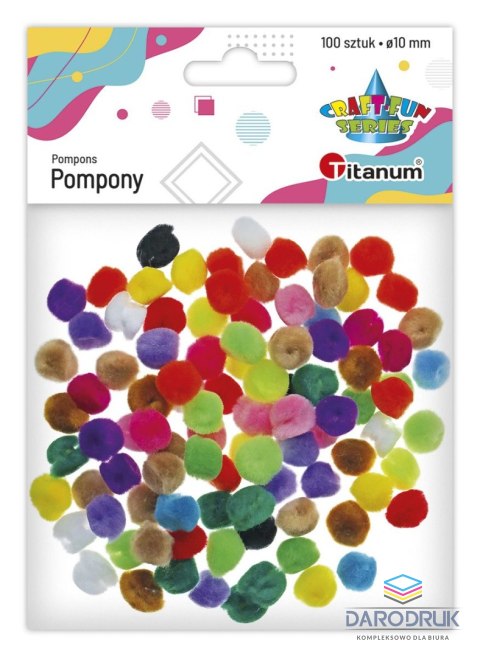 Titanum Pompony Craft-Fun Series akrylowe mix 100 szt Titanum (20TH1020-5)