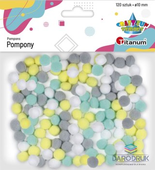 Titanum Pompony Craft-Fun Series poliestrowe pastelowy 120 szt Titanum (21TH0514-3)