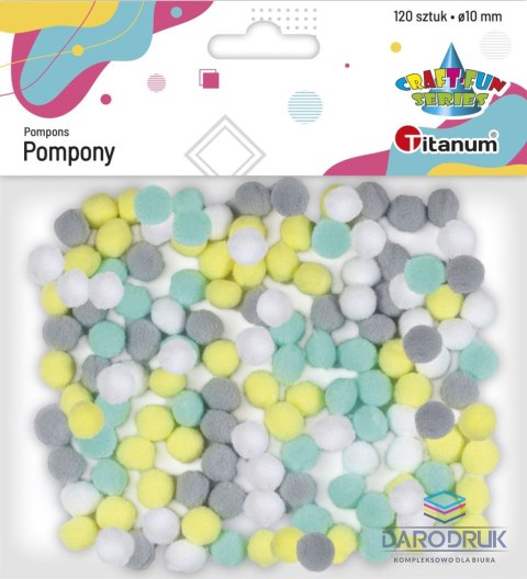Titanum Pompony Craft-Fun Series poliestrowe pastelowy 120 szt Titanum (21TH0514-3)