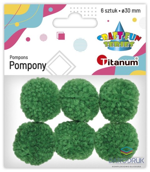 Titanum Pompony Craft-Fun Series zielone 6 szt Titanum