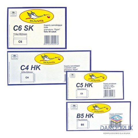 WZ Eurocopert Koperta B5 hk brązowa [mm:] 176x250 WZ Eurocopert 50 sztuk