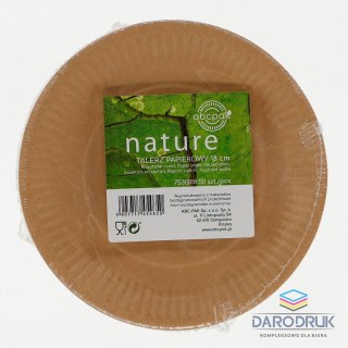 (nd) Talerz jednorazowy papier śr. 180mm 50 szt (nd)