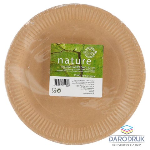 (nd) Talerz jednorazowy papier śr. 230mm 50 szt (nd)