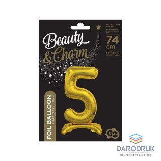 Godan Balon gumowy Beauty&Charm cyfra stojąca złota złota 850mm Godan (BC-ASZ5)