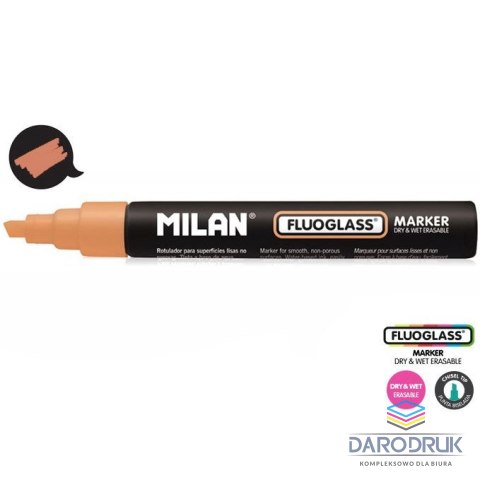 Milan Marker specjalistyczny do szyb fluo wkład pomarańczowy 2,0-4,0mm ścięta końcówka Milan (591293212)