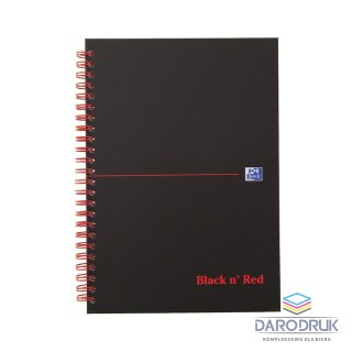 Oxford Kołozeszyt (kołonotatnik) A5 Black N' Red 70k. 90g krata Oxford (400047652)