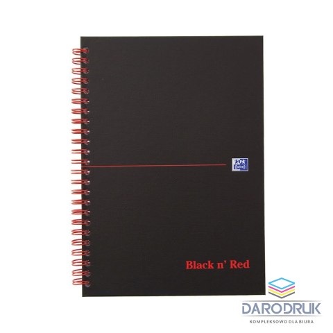 Oxford Kołozeszyt (kołonotatnik) A5 Black N' Red 70k. 90g krata Oxford (400047652)