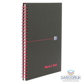 Oxford Kołozeszyt (kołonotatnik) A5 Black N' Red 70k. 90g krata Oxford (400047652)