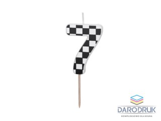 Partydeco Świeczka urodzinowa Cyferka 7, 5.5 cm, mix Partydeco (SCU7-7)