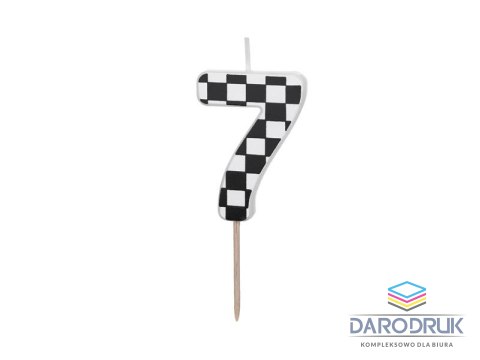 Partydeco Świeczka urodzinowa Cyferka 7, 5.5 cm, mix Partydeco (SCU7-7)